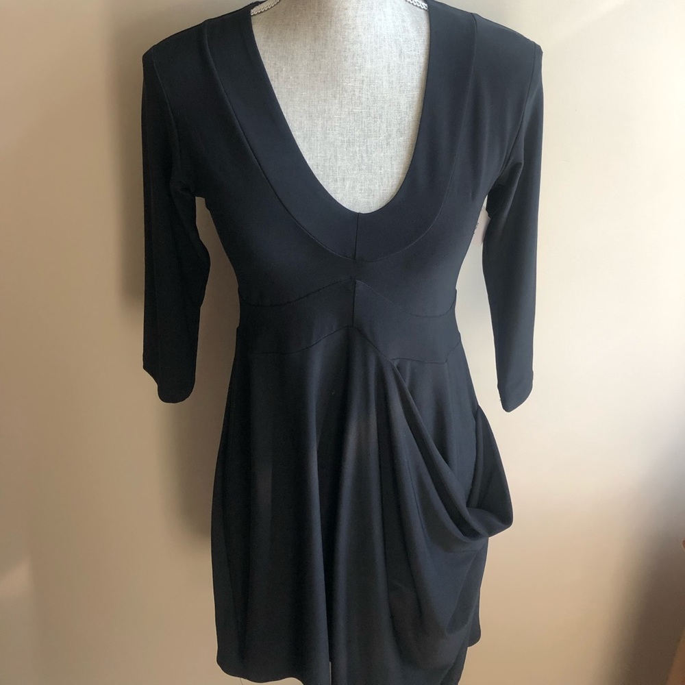 Sympli black drama dress
